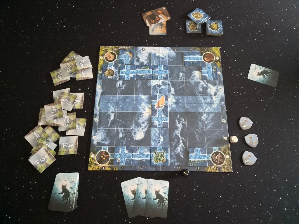 Spielmaterial in veränderter Anordnung.