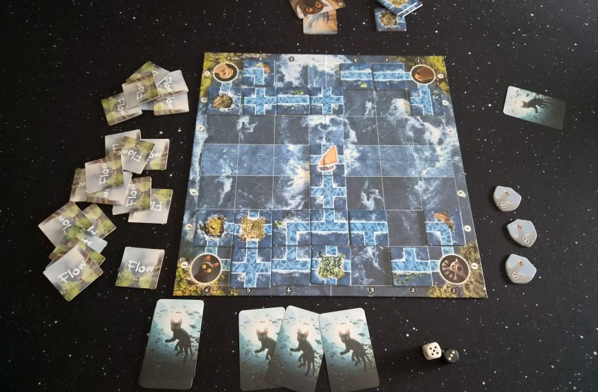 Spielmaterial im Spielverlauf.