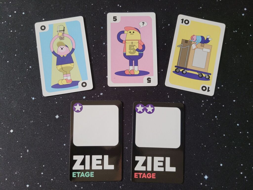 Fünf Karten.