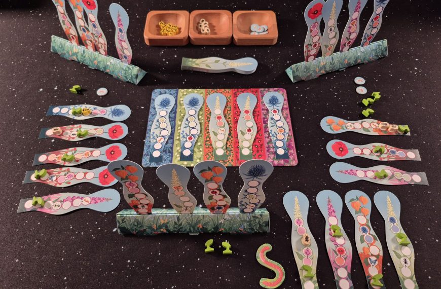 Spielmaterial von "Wildwuchs" im Spielverlauf.