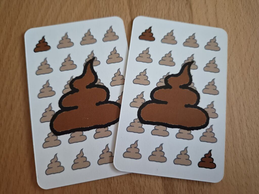 Zwei Karten mit Hundehaufen aus "Dackeln".