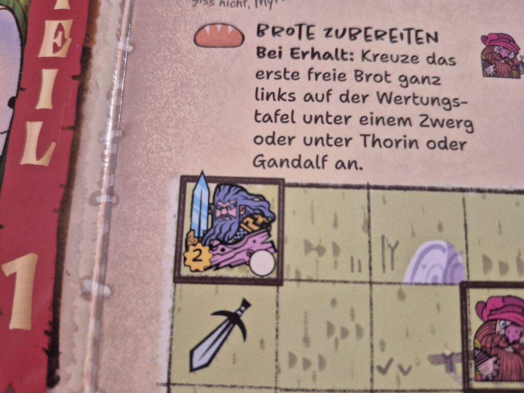 Spielplanausschnitt mit Illustration von Thorin.
