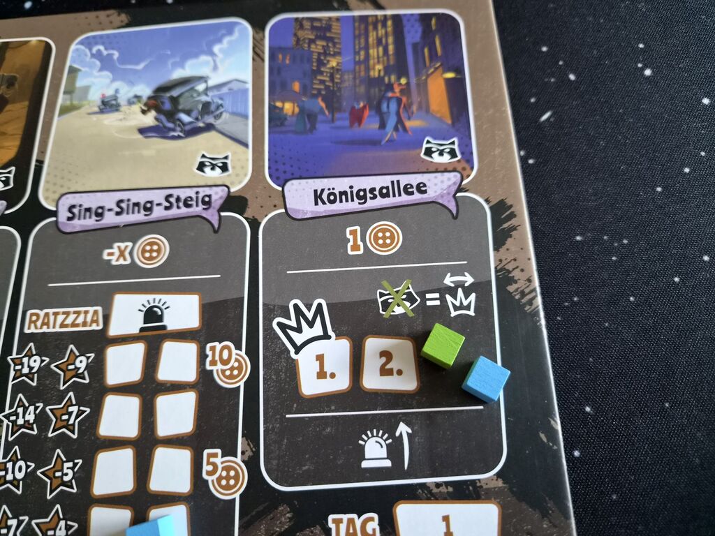 Spielplanausschnitt von "Gangs of Trash City".