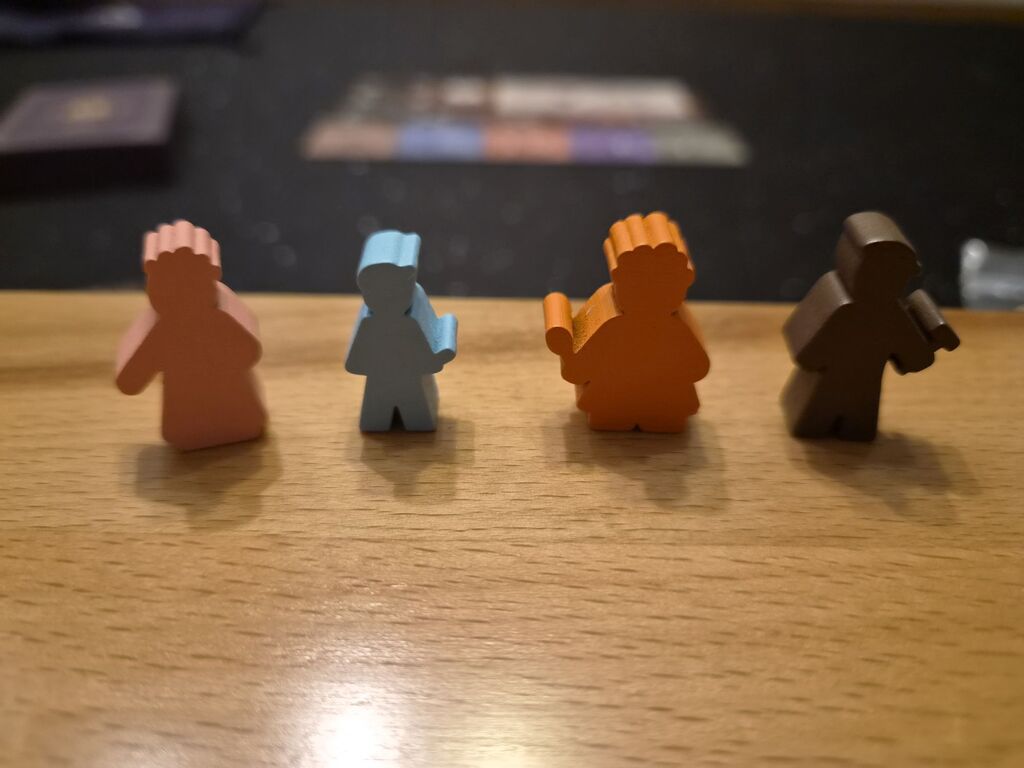 Vier unterschiedliche Spielfiguren.