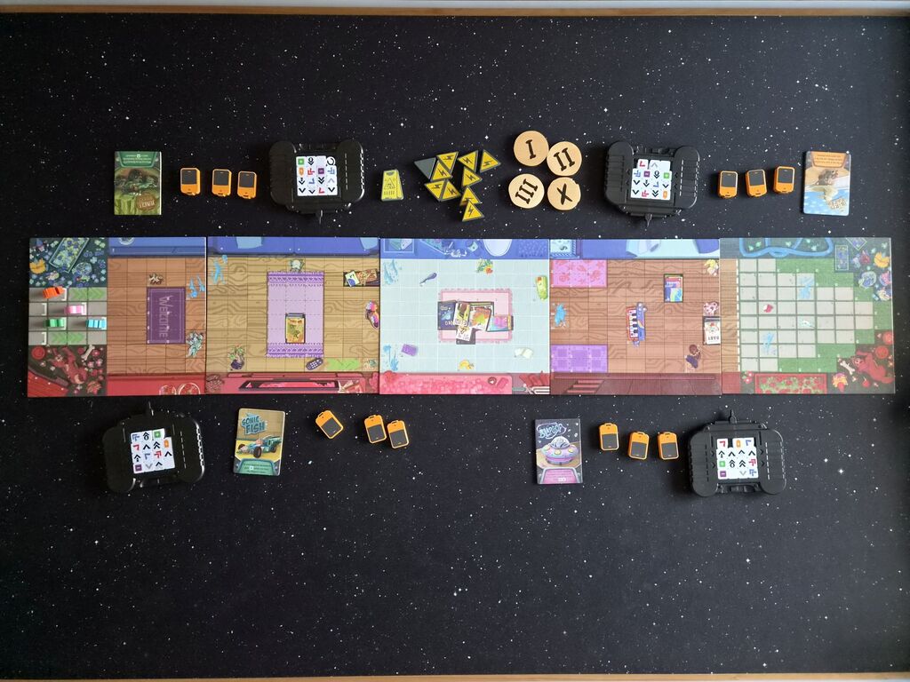 Spielaufbau von "Tiny Turbo Cars".