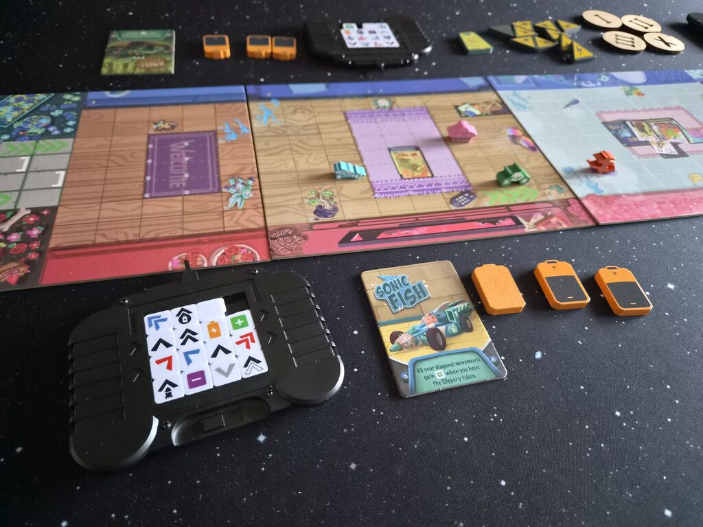 Spielmaterial von "Tiny Turbo Cars" im Spielverlauf.