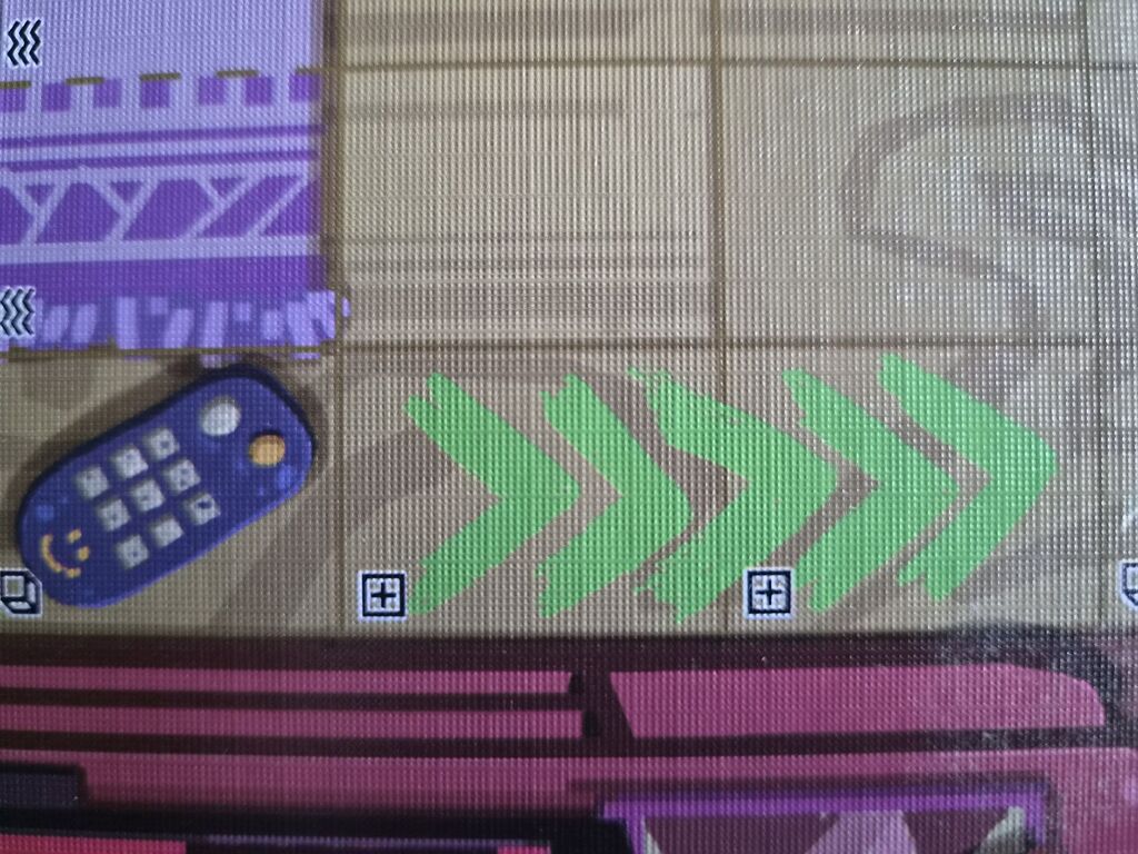 Spielplanausschnitt mit Symbolen.