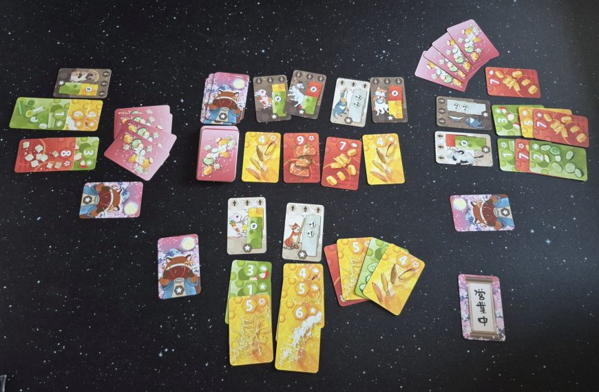 Spielmaterial im Spielverlauf im Überblick.