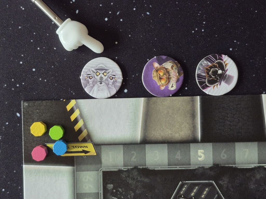 Spielmaterial mit Marker.
