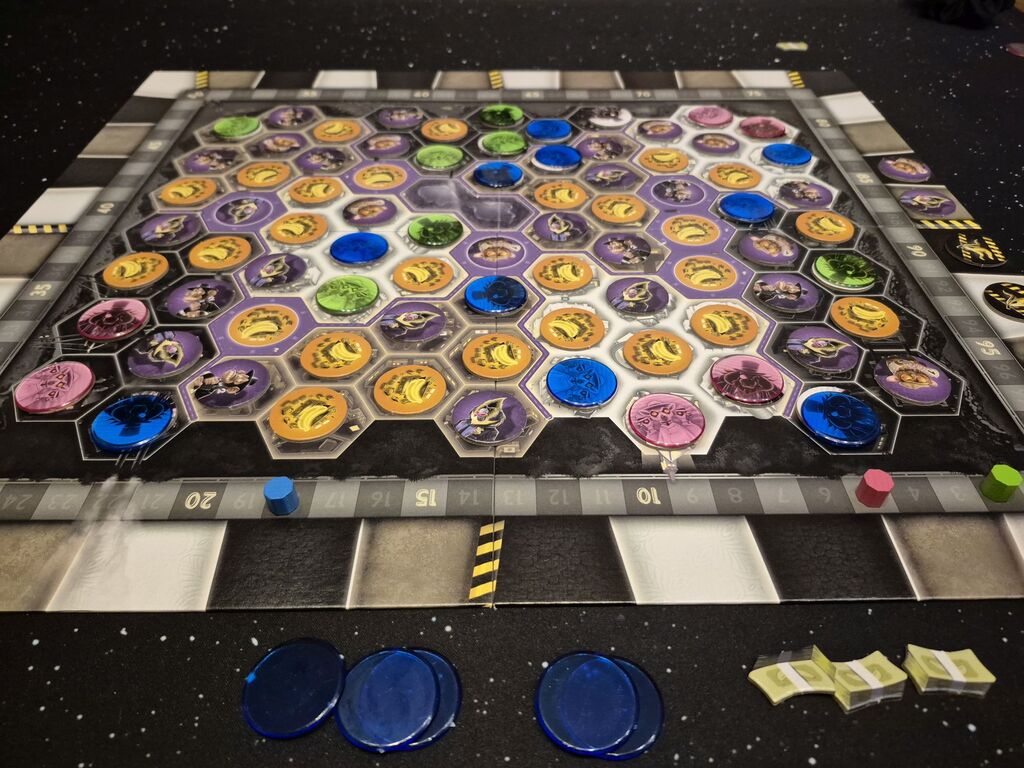 Chips auf Spielplan von "Ape Town".