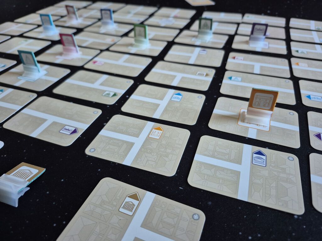 Spielmaterial im Spielverlauf.