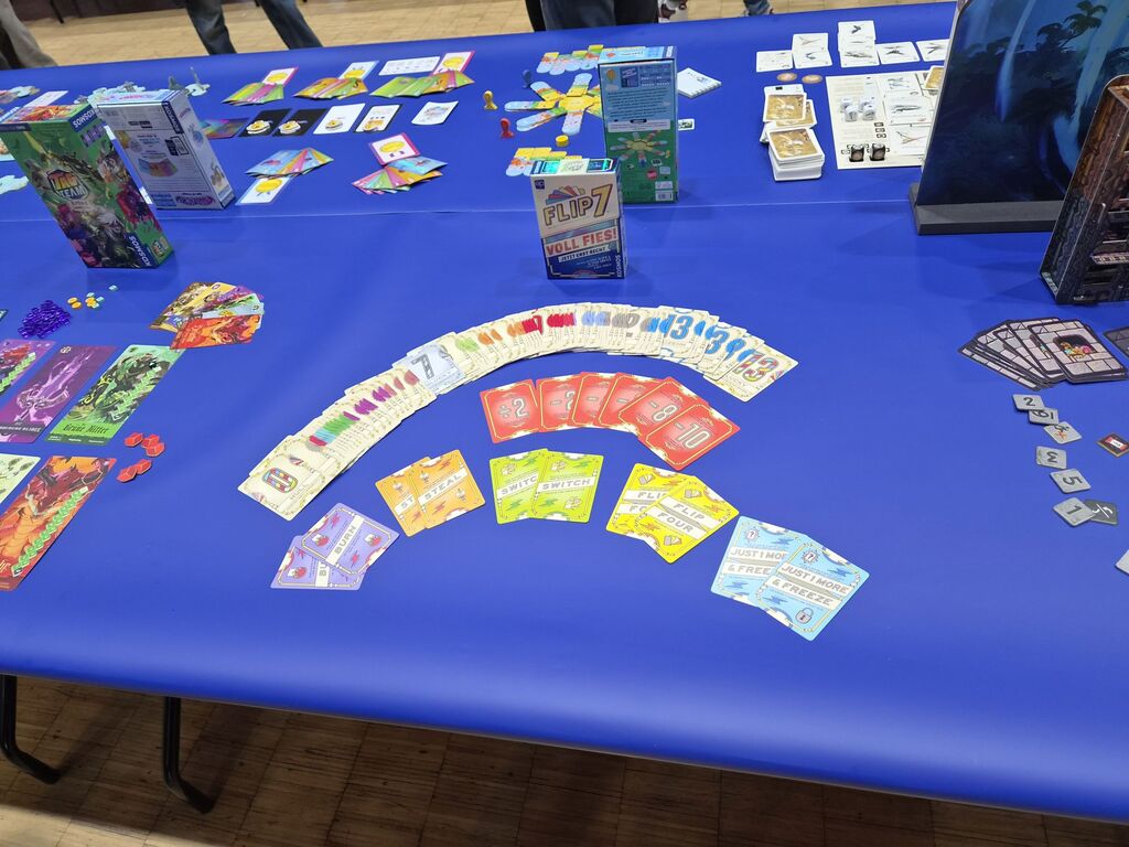 Spielmaterial bei der Neuheitenschau.