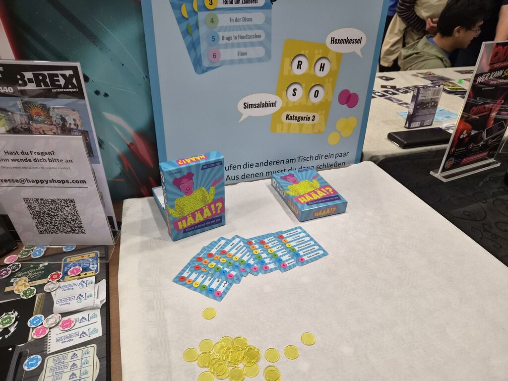 Spielmaterial bei der Neuheitenschau.