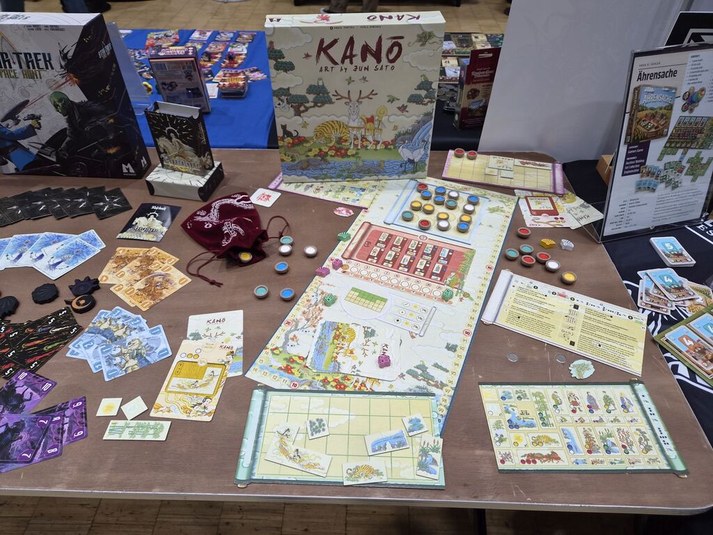 Spielmaterial bei der Neuheitenschau.