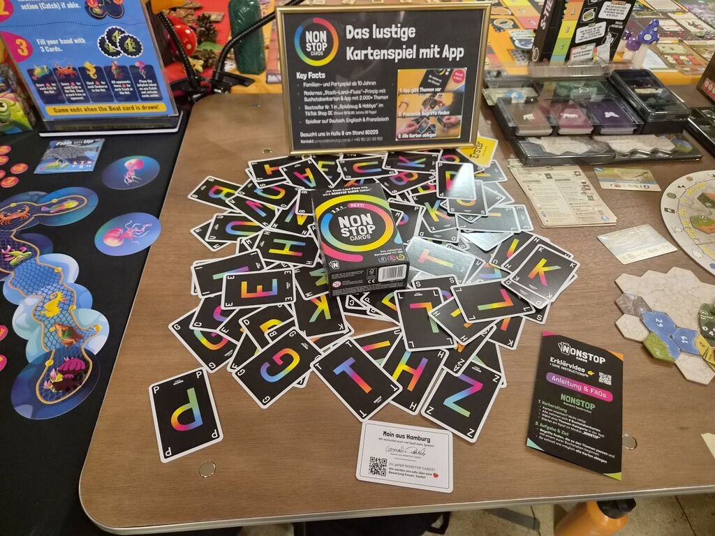 Spielmaterial bei der Neuheitenschau.