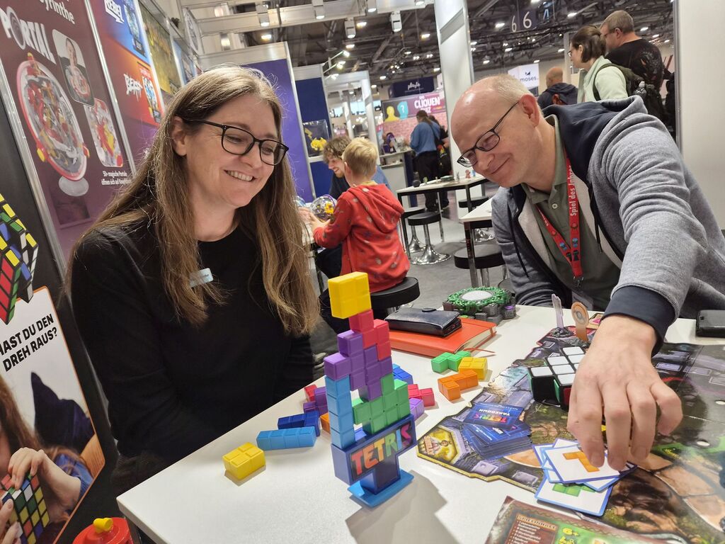 Mann und Frau mit Sielmaterial