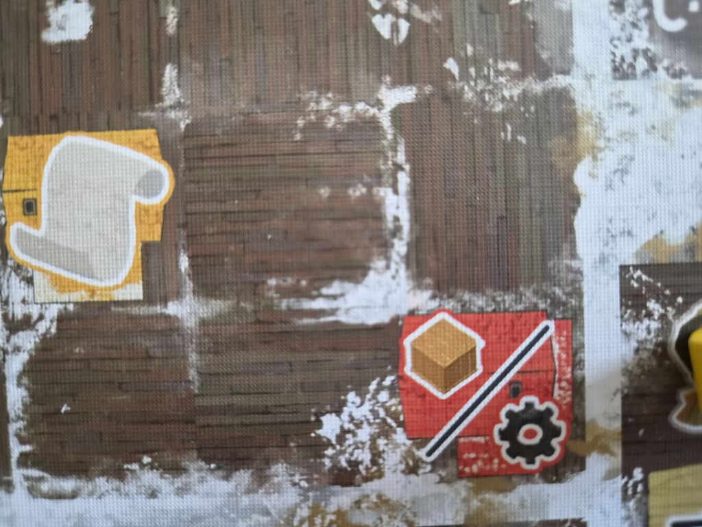 Spielplanausschnitt mit Symbolen aus "Saltfjord".