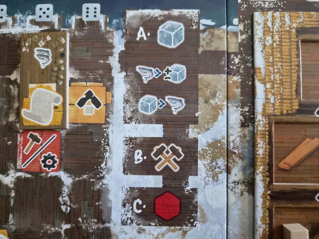 Spielplanausschnitt mit vielen Symbolen.