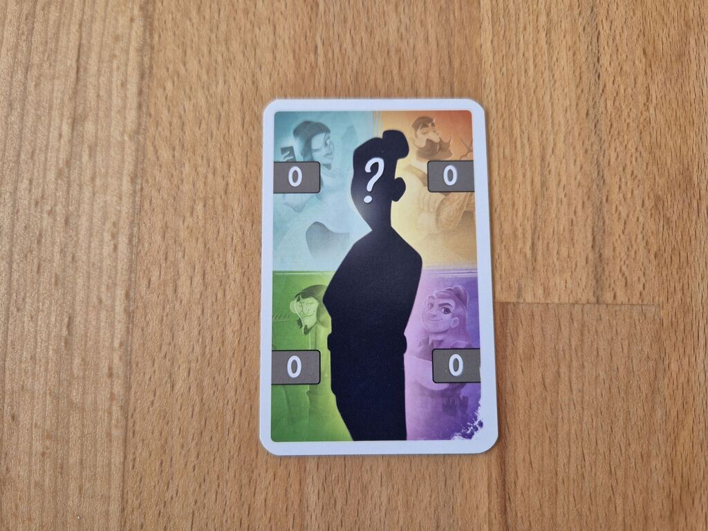Karte mit Schatten, Fragezeichen und Nullen.
